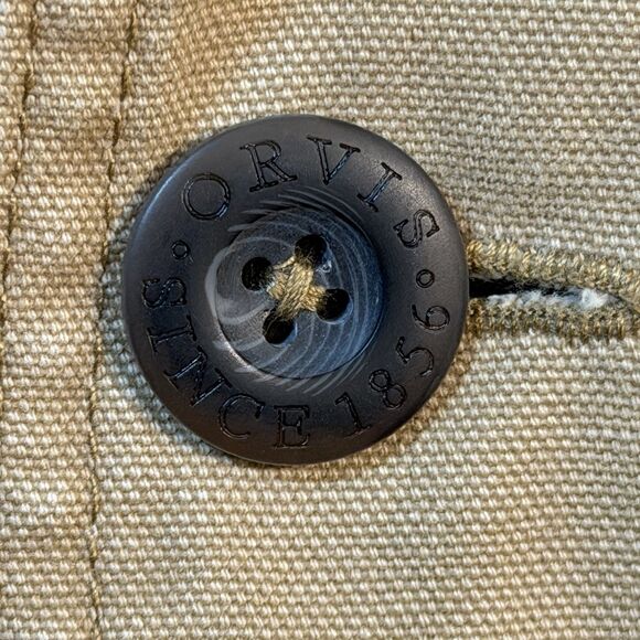 Orvis Jacket Mens XXL Brown Chore Barn Coat Canvas Quilt Lined Corduroy Collar - Picture 3 of 16